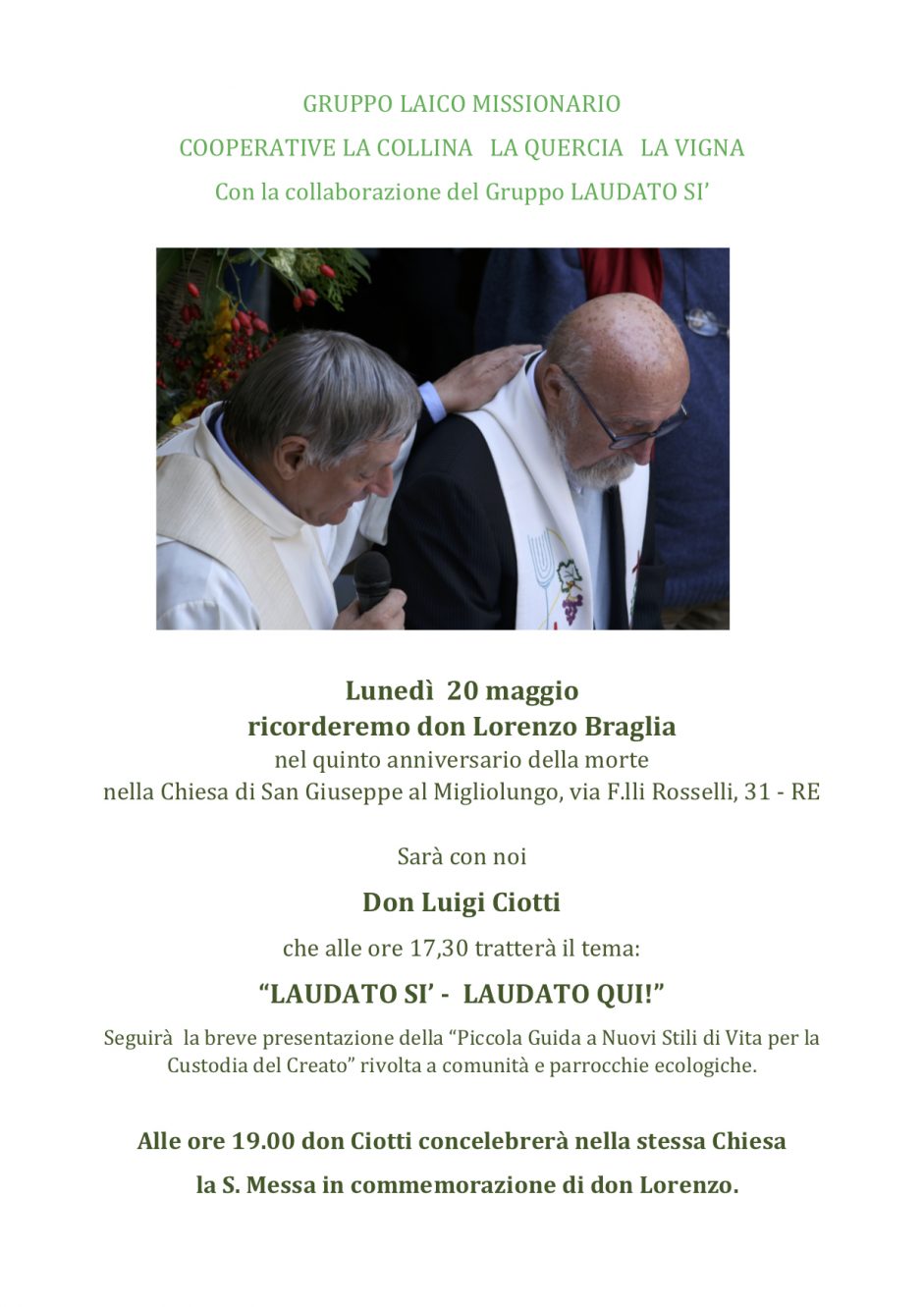 Laudato Si’ – Laudato Qui! – Don Luigi Ciotti