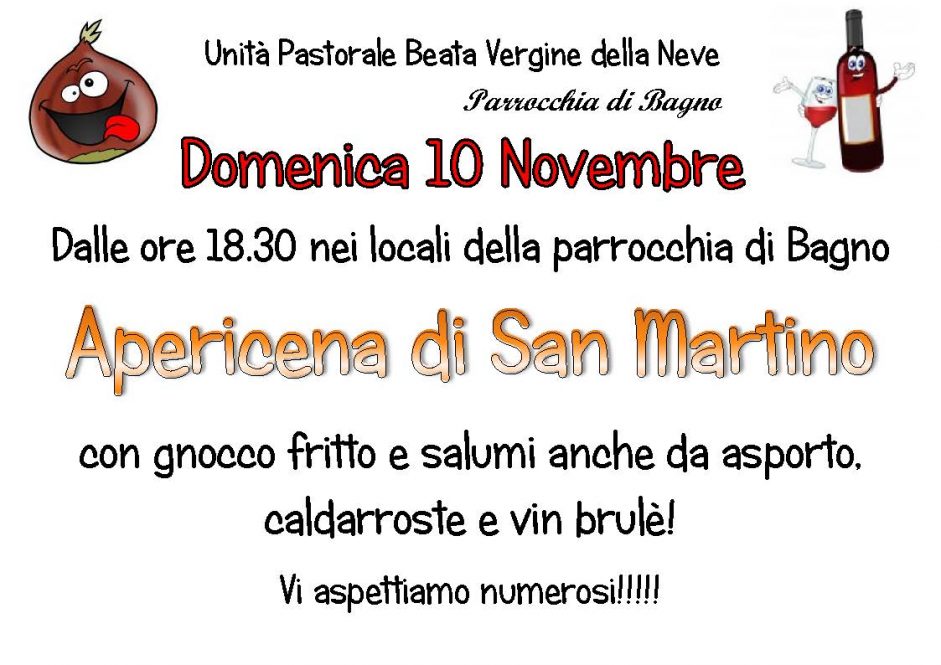 Apericena di S.Martino – 10 Novembre 2019