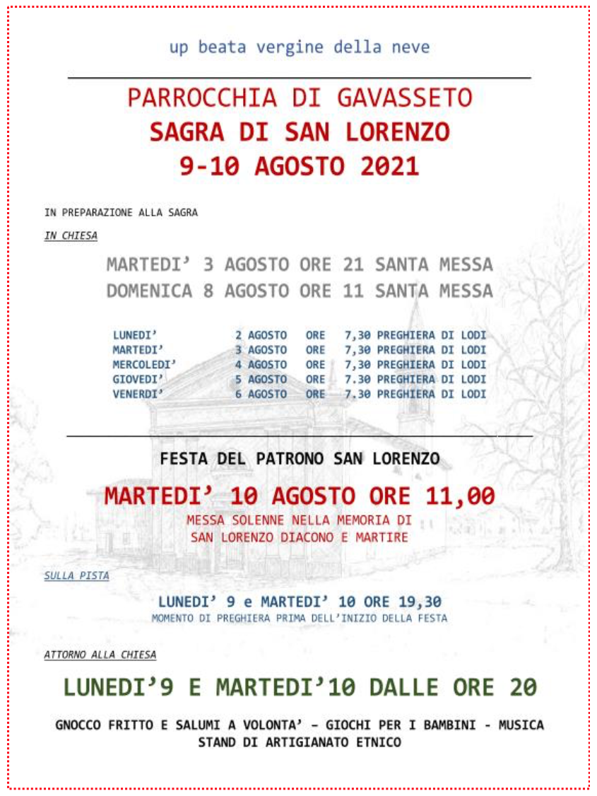 Sagra S.Lorenzo 2021, Gavasseto