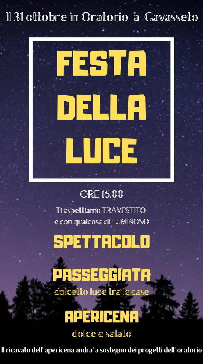 31 ottobre Festa della Luce a Gavasseto